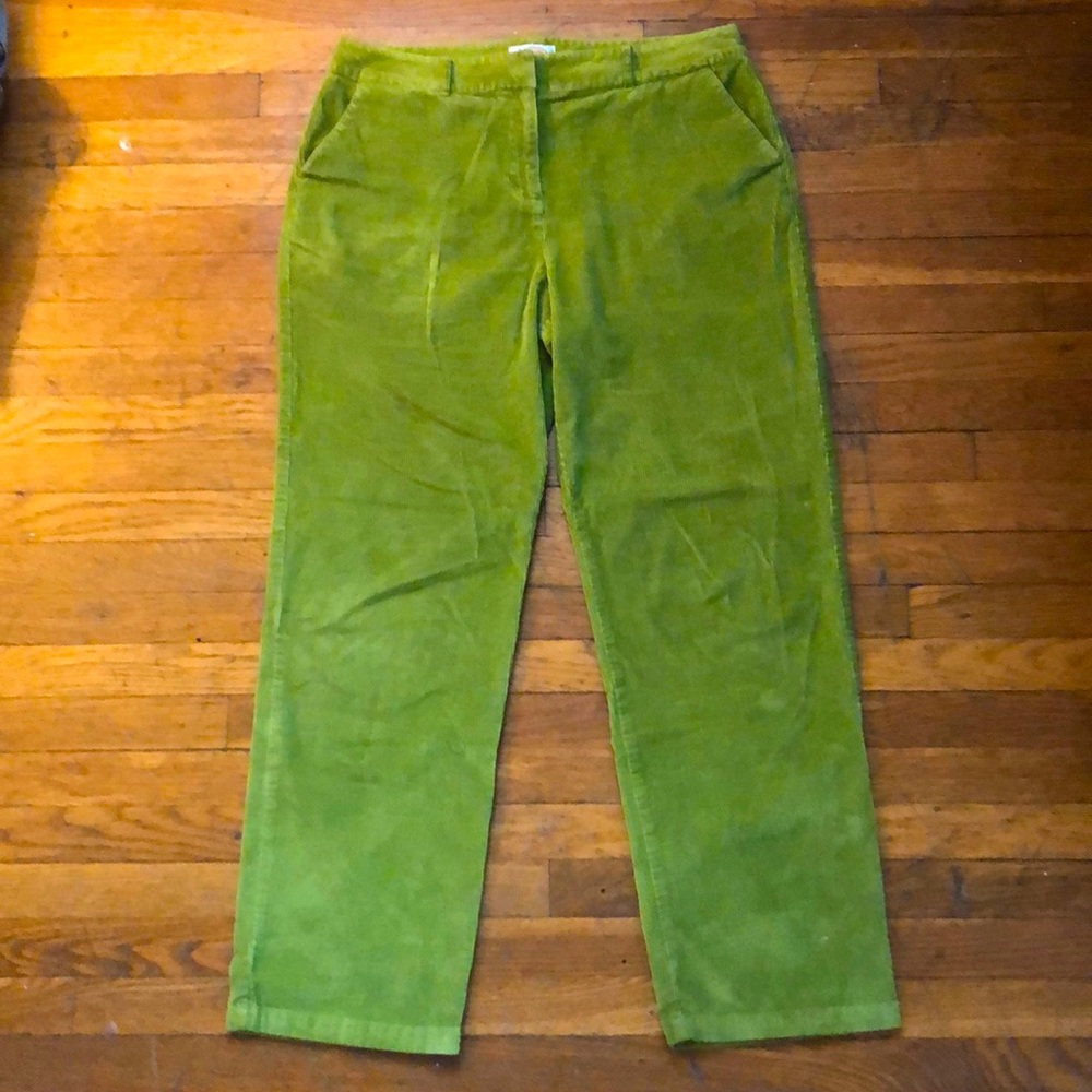 Talbots Lime Green Corduroy Pants. Size 14 (32,32)